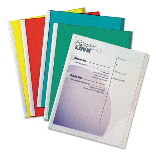 C-Line Vinyl Report Covers 0.13 Capacity 8.5 X 11 Clear/assorted 50/box - School Supplies - C-Line®