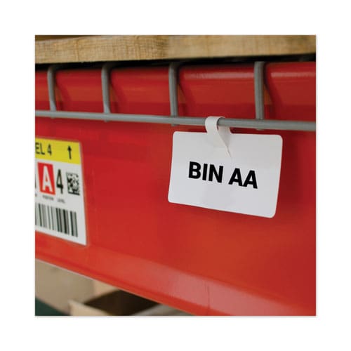 C-Line Wire Rack Shelf Tag Side Load 3.5 X 1.5 White 10/pack - Office - C-Line®