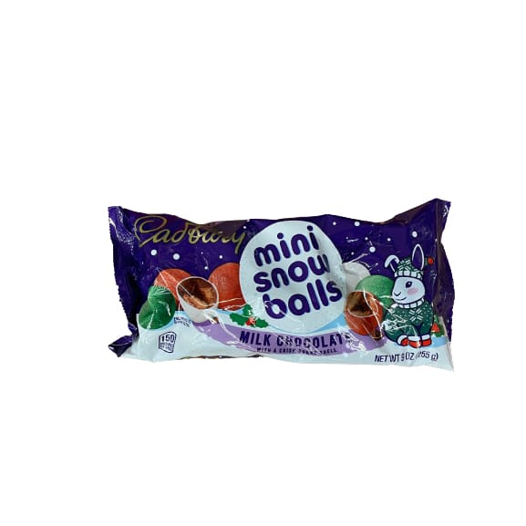 CADBURY Milk Chocolate Mini Snowballs Christmas Candy 9 oz Bag - CADBURY