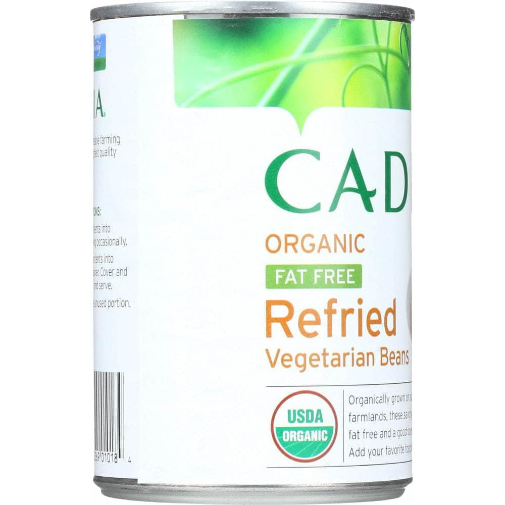 CADIA Cadia Organic Fat Free Refried Vegetarian Beans, 16 Oz