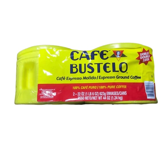 Cafe Bustelo Espresso Ground Coffee, Dark Roast, 22 Ounce, 2 Count - ShelHealth.Com