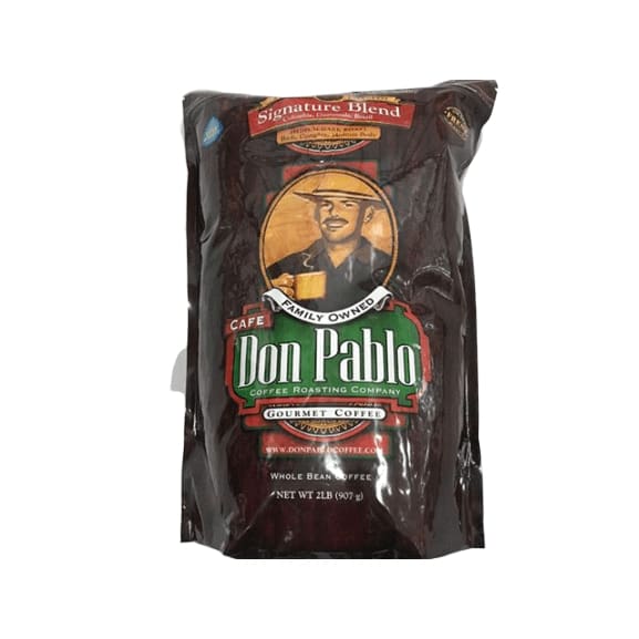 Cafe Don Pablo Gourmet Coffee Signature Blend - Medium-Dark Roast Coffee - Whole Bean Coffee - 2 Pound - ShelHealth.Com