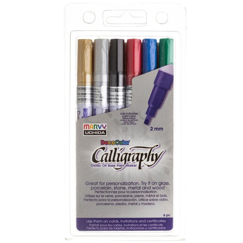 Caligraphy Paint Markers 6 Pk (Pack of 2) - Markers - Uchida Of America Corp