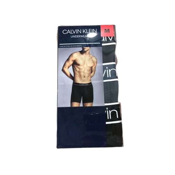 Calvin Klein Mens Microfiber Boxer Briefs, 3-Pack-ShelHealth.Com