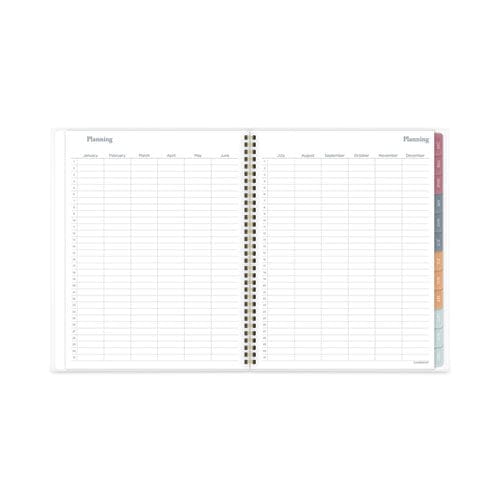 Cambridge Blake Weekly/monthly Planner Blake Bold Stripe Artwork 11 X 8.5 Cream/blue/brown Cover 12-month (jan To Dec): 2023 - School