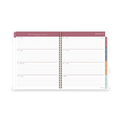 Cambridge Blake Weekly/monthly Planner Blake Bold Stripe Artwork 11 X 8.5 Cream/blue/brown Cover 12-month (jan To Dec): 2023 - School