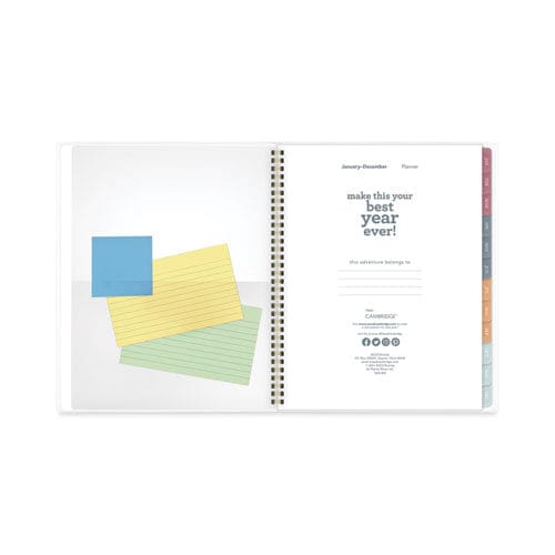 Cambridge Blake Weekly/monthly Planner Blake Bold Stripe Artwork 11 X 8.5 Cream/blue/brown Cover 12-month (jan To Dec): 2023 - School