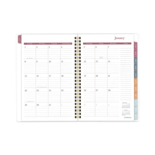 Cambridge Blake Weekly/monthly Planner Blake Bold Stripe Artwork 8.5 X 5.5 Cream/blue/brown Cover 12-month (jan To Dec): 2023 - School