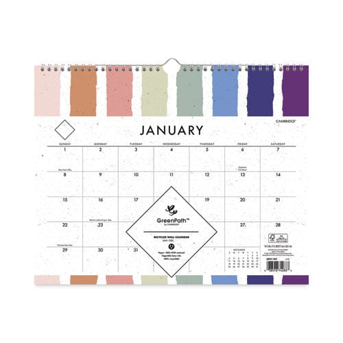 Cambridge Greenpath Wall Calendar 15 X 12 White/green Sheets 12-month (jan To Dec): 2023 - School Supplies - Cambridge®