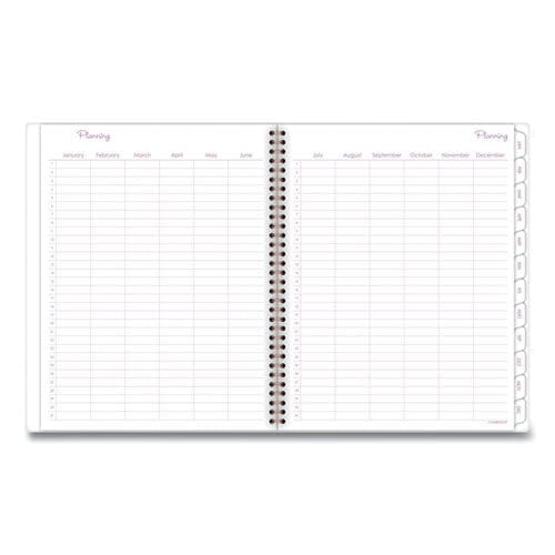 Cambridge Mina Weekly/monthly Planner Main Floral Artwork 11 X 8.5 White/violet/peach Cover 12-month (jan To Dec): 2023 - School Supplies -