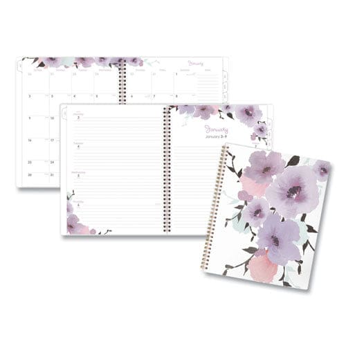 Cambridge Mina Weekly/monthly Planner Main Floral Artwork 11 X 8.5 White/violet/peach Cover 12-month (jan To Dec): 2023 - School Supplies -