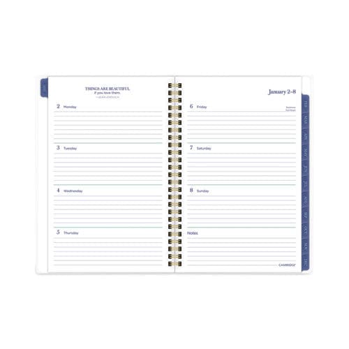 Cambridge Precious Weekly/monthly Planner Precious Floral Artwork 8.5 X 5.5 Blue/green/pink Cover 12-month (jan To Dec): 2023 - School