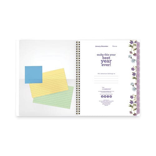 Cambridge Summer Garden Weekly/monthly Planner Summer Garden Artwork 11.8.5 X 5 Blue/green/purple Cover 12-month (jan To Dec): 2023 - School