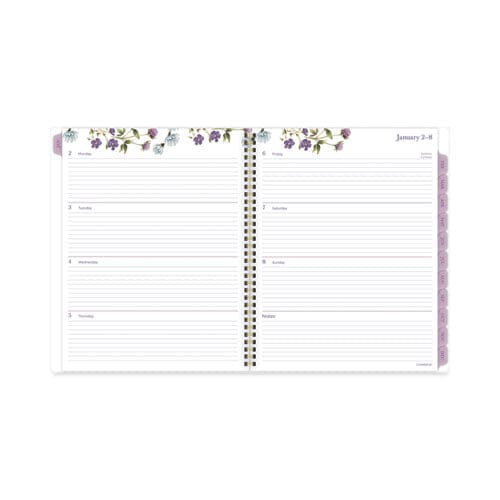 Cambridge Summer Garden Weekly/monthly Planner Summer Garden Artwork 11.8.5 X 5 Blue/green/purple Cover 12-month (jan To Dec): 2023 - School