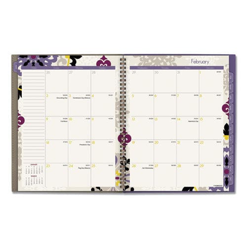 Cambridge Vienna Weekly/monthly Appointment Book Vienna Geometric Artwork 11 X 8.5 Purple/tan Cover 12-month (jan To Dec): 2023 - School