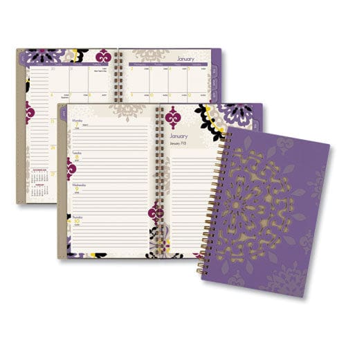 Cambridge Vienna Weekly/monthly Appointment Book Vienna Geometric Artwork 11 X 8.5 Purple/tan Cover 12-month (jan To Dec): 2023 - School