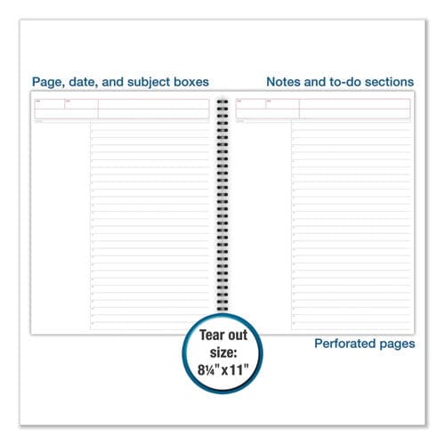 Cambridge Wirebound Guided Action Planner Notebook 1-subject Project-management Format Gray Cover 11 X 8.5 80 Sheets - Office - Cambridge®