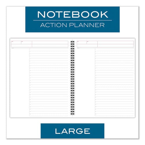 Cambridge Wirebound Guided Action Planner Notebook 1-subject Project-management Format Gray Cover 11 X 8.5 80 Sheets - Office - Cambridge®