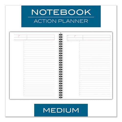 Cambridge Wirebound Guided Action Planner Notebook 1 Subject Project-management Format Gray Cover 9.5 X 7.5 80 Sheets - Office - Cambridge®