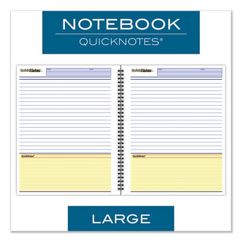 Cambridge Wirebound Guided Quicknotes Notebook 1 Subject List-management Format Dark Gray Cover 11 X 8.5 80 Sheets - Office - Cambridge®