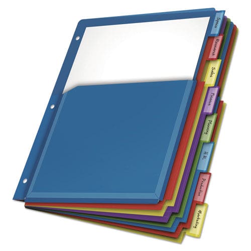 Cardinal Expanding Pocket Index Dividers 8-tab 11 X 8.5 Assorted 1 Set - School Supplies - Cardinal®