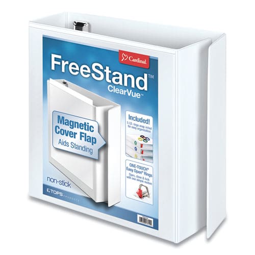 Cardinal Freestand Easy Open Locking Slant-d Ring Binder 3 Rings 3 Capacity 11 X 8.5 White - School Supplies - Cardinal®