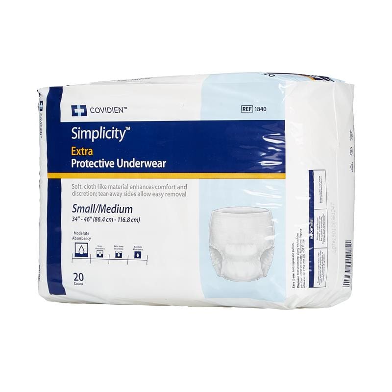 Cardinal Health Protective Underwear Simplicity Medium Case of 80 - Incontinence >> Protective Underwear - Cardinal Health