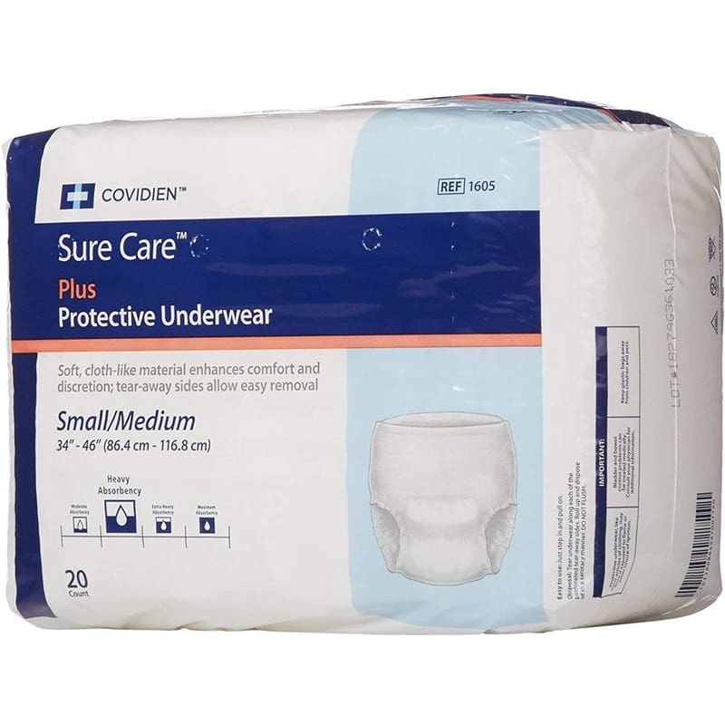 Cardinal Health Protective Underwear Surecare Med Case of 80 - Incontinence >> Protective Underwear - Cardinal Health