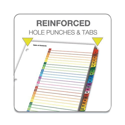 Cardinal Onestep Printable Table Of Contents And Dividers 31-tab 1 To 31 11 X 8.5 White Assorted Tabs 1 Set - Office - Cardinal®