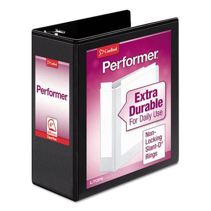 Cardinal Performer Clearvue Slant-d Ring Binder 3 Rings 4 Capacity 11 X 8.5 Black - School Supplies - Cardinal®