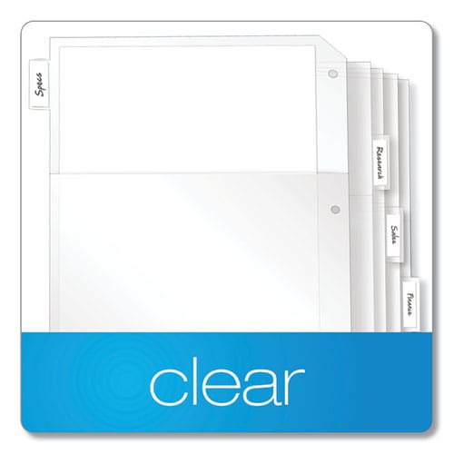 Cardinal Poly Ring Binder Pockets 8.5 X 11 Clear 5/pack - School Supplies - Cardinal®