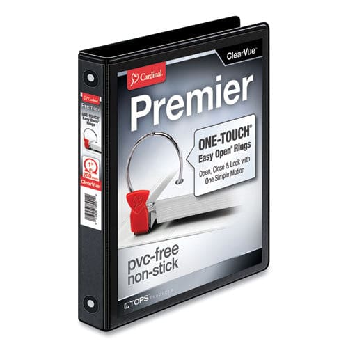 Cardinal Premier Easy Open Clearvue Locking Round Ring Binder 3 Rings 1 Capacity 11 X 8.5 Black - School Supplies - Cardinal®