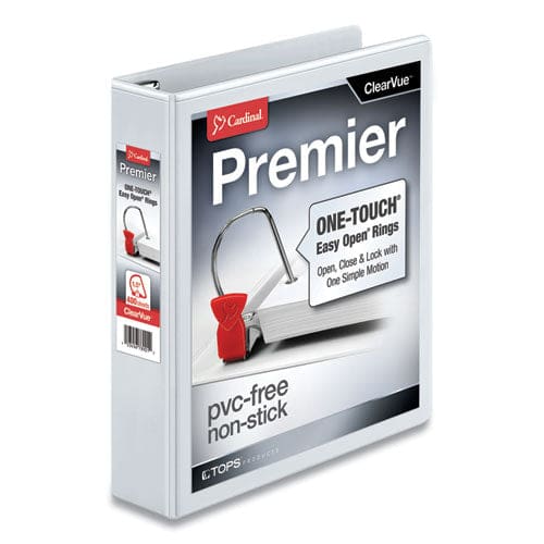 Cardinal Premier Easy Open Clearvue Locking Slant-d Ring Binder 3 Rings 1.5 Capacity 11 X 8.5 White - School Supplies - Cardinal®