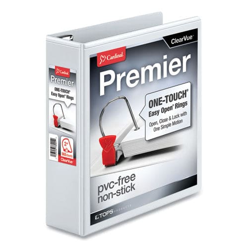 Cardinal Premier Easy Open Clearvue Locking Slant-d Ring Binder 3 Rings 2 Capacity 11 X 8.5 White - School Supplies - Cardinal®