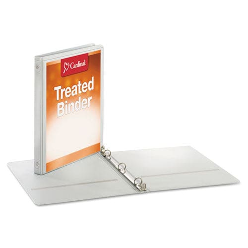 Cardinal Treated Binder Clearvue Locking Round Ring Binder 3 Rings 0.5 Capacity 11 X 8.5 White - School Supplies - Cardinal®