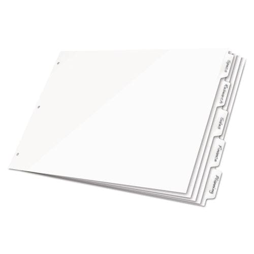 Cardinal Write ’n Erase Tabloid Index Dividers 5-tab 11 X 17 White 1 Set - School Supplies - Cardinal®