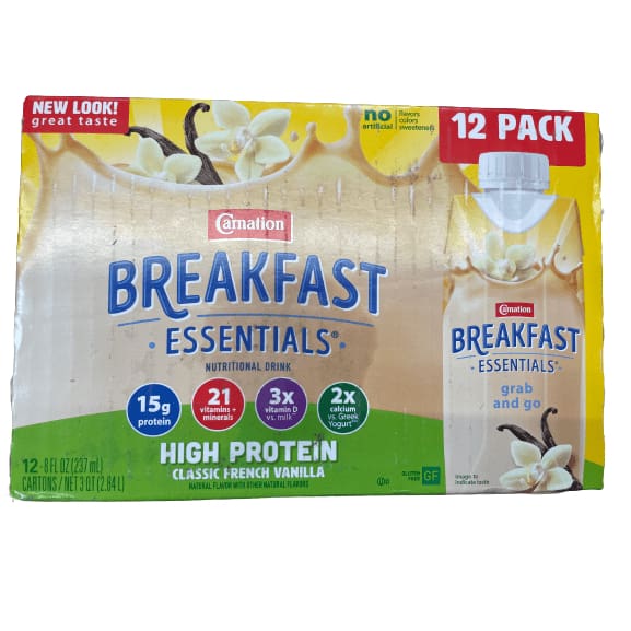 Carnation Breakfast Carnation Breakfast Essentials Ready to Drink Nutritional Breakfast Drink, Multiple Choice Flavor, 12 - 8 FL OZ Cartons