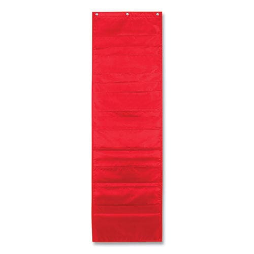 Carson-Dellosa Education Storage Pocket Chart 10 Pockets Hanger Grommets 14 X 47 Red - School Supplies - Carson-Dellosa Education