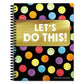 Carson-Dellosa Education Teacher Planner Weekly/monthly Two-page Spread (seven Classes) 10.88 X 8.38 Balloon Theme Black Cover - School