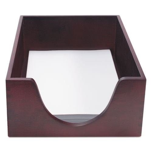 Carver Double-deep Hardwood Stackable Desk Trays 1 Section Legal Size Files 10.13 X 12.63 X 5 Mahogany - School Supplies - Carver™