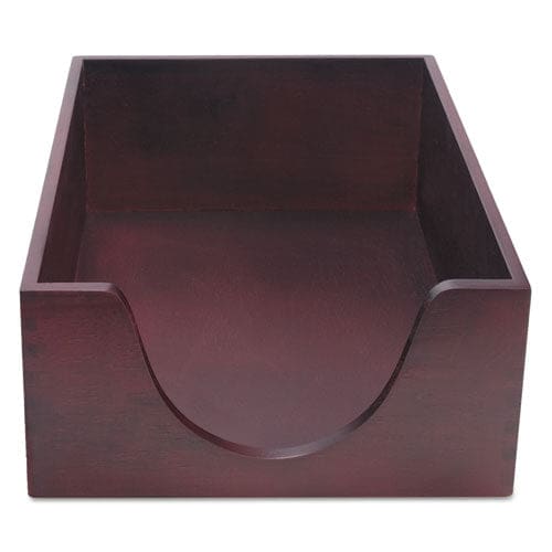 Carver Double-deep Hardwood Stackable Desk Trays 1 Section Legal Size Files 10.13 X 12.63 X 5 Mahogany - School Supplies - Carver™