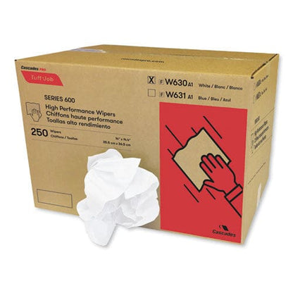 Cascades PRO Tuff-job Spunlace Towels Crumple Pack 14.38 X 14 White 250/carton - Janitorial & Sanitation - Cascades PRO