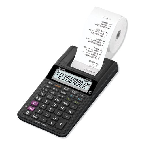 Casio Hr-10rc Handheld Portable Printing Calculator Black Print 1.6 Lines/sec - Technology - Casio®