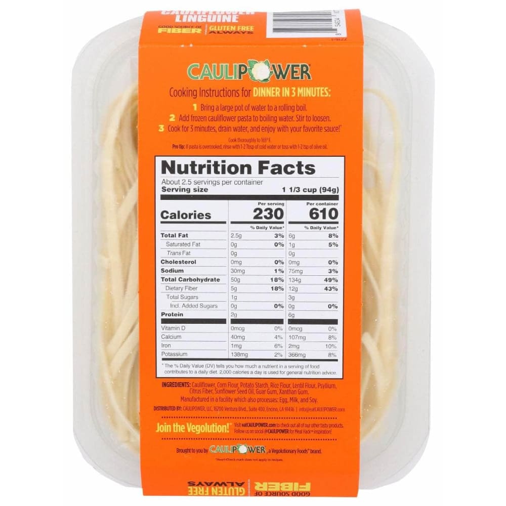 CAULIPOWER Grocery > Frozen CAULIPOWER: Cauliflower Linguine Pasta, 8.8 oz