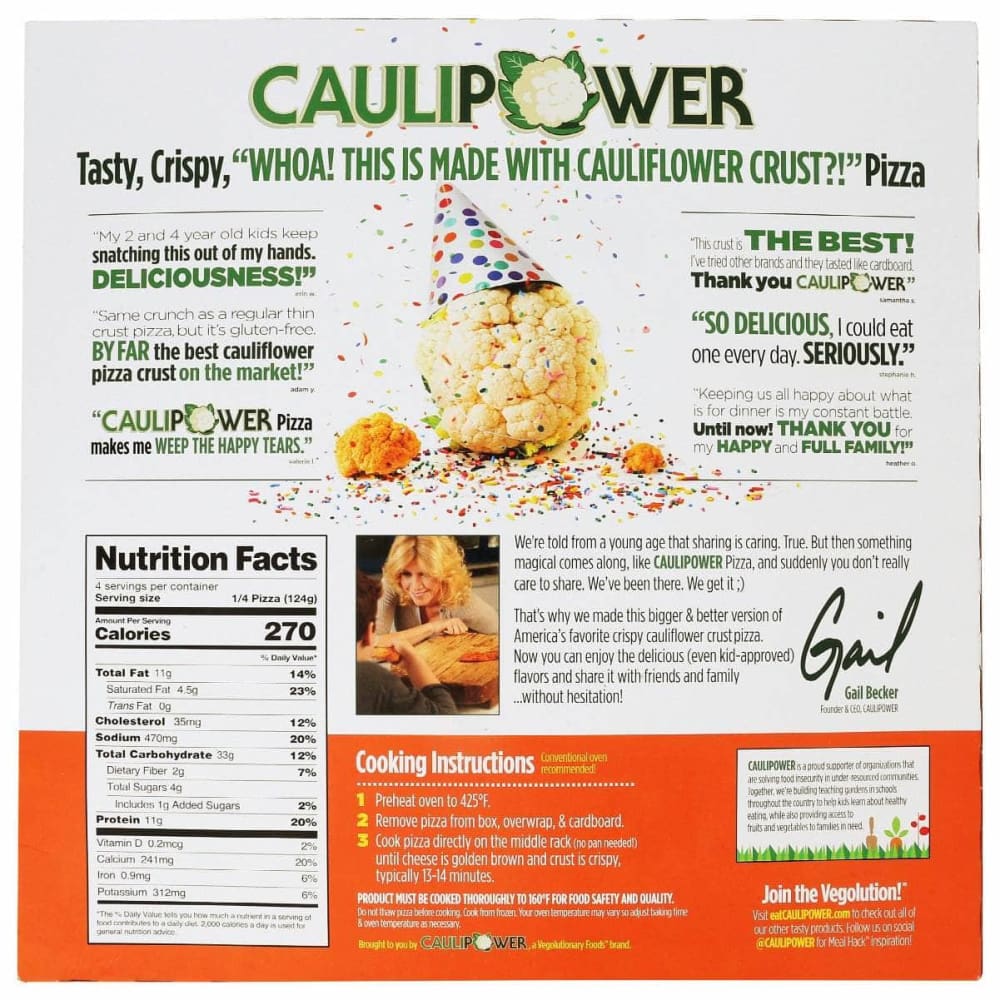 Caulipower Grocery > Frozen CAULIPOWER: Pizza Frzn Four Cheese, 17.5 oz