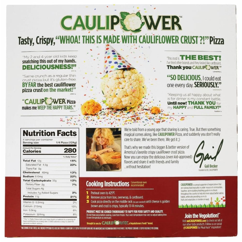 Caulipower Grocery > Frozen CAULIPOWER: Pizza Half Chz Pepperoni, 17.5 oz