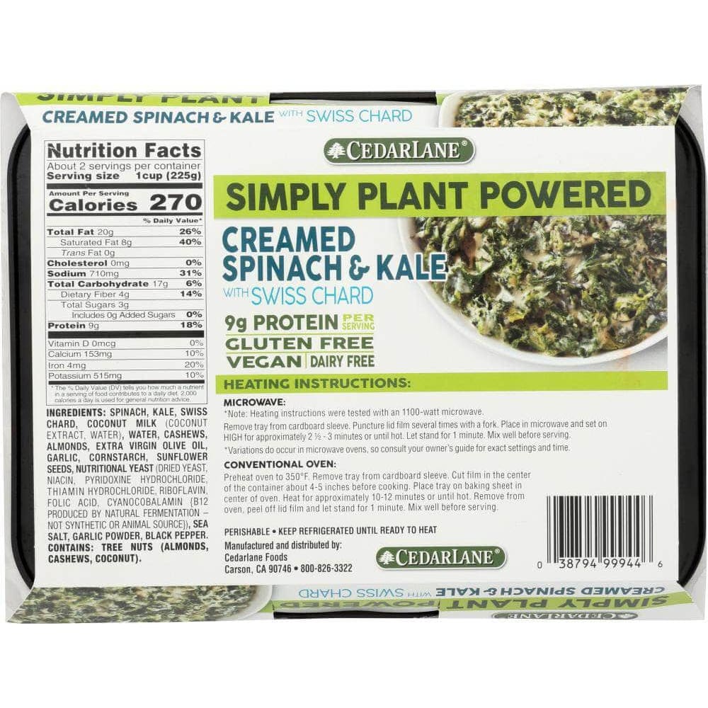 Cedarlane Fresh Cedarlane Creamed Spinach & Kale with Swiss Chard, 16 oz