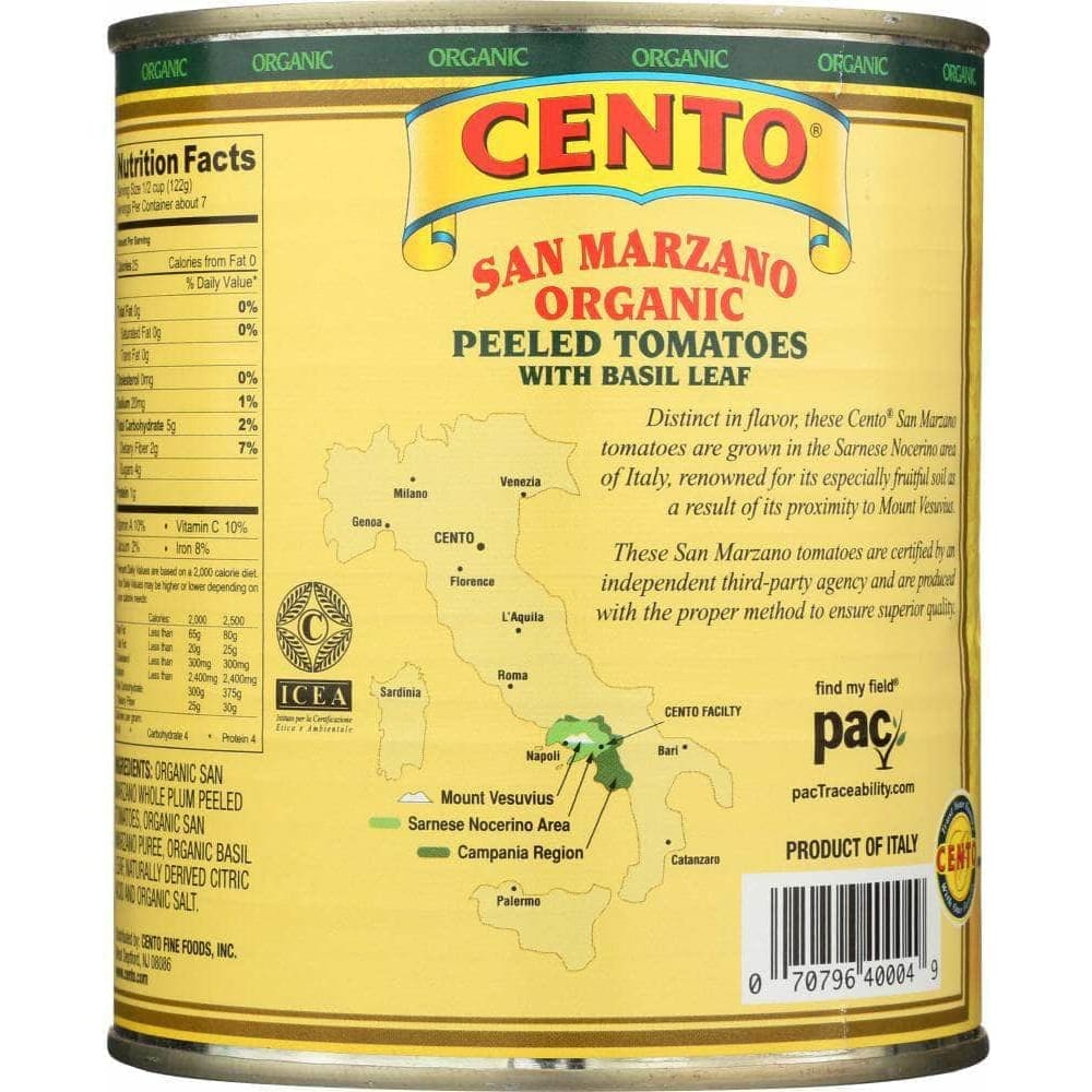 Cento Cento San Marzano Organic Peeled Tomatoes, 28 oz