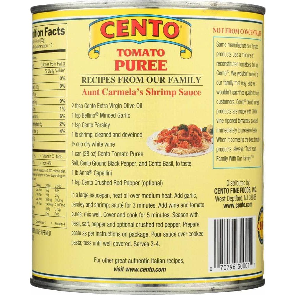 Cento Cento Tomato Puree, 28 oz