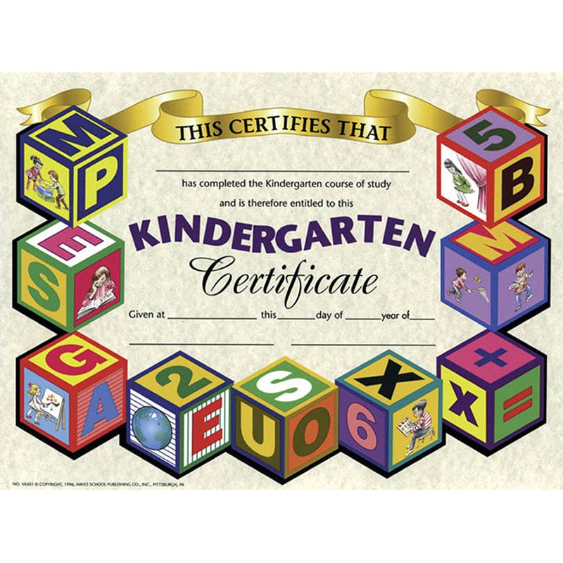 Certificates Kindergarten 30/Pk 8.5 X 11 (Pack of 8) - Certificates - Flipside